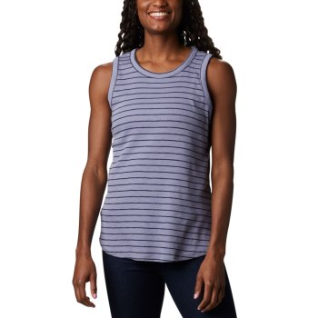 Columbia Longer Days, Camiseta Sin Manga Rayas Para Mujer | 248360-CRM